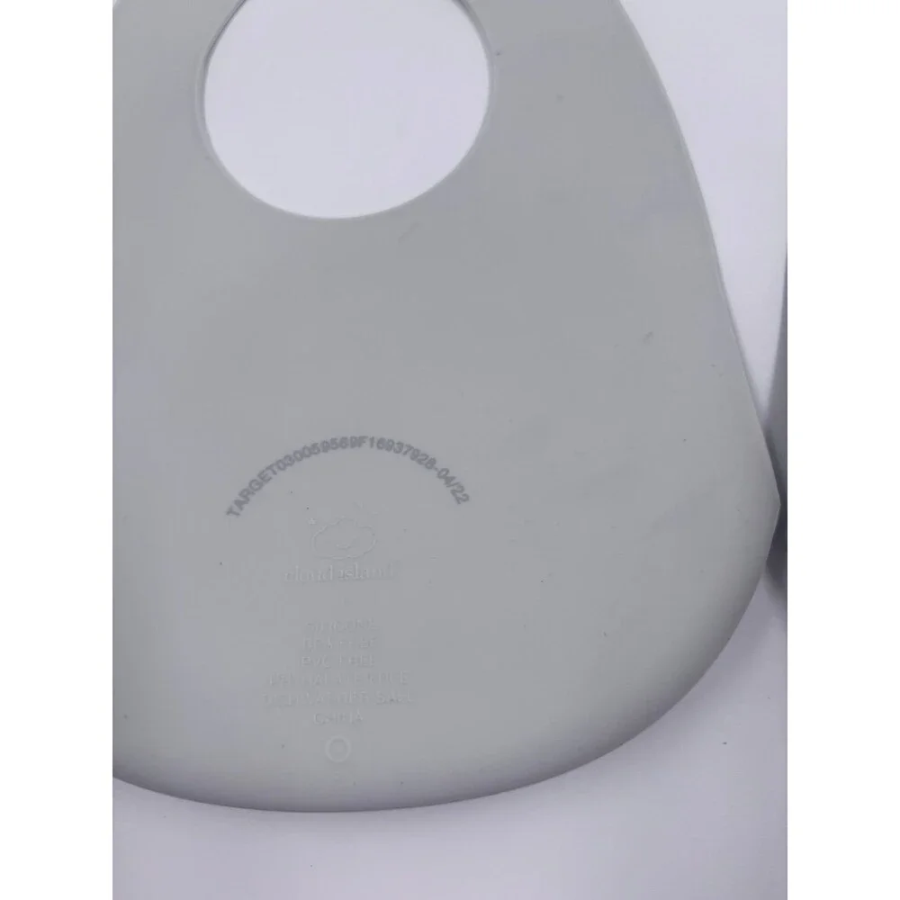Cloud Island Silicone Baby Bibs Set Gray Fox Face & White Arrows